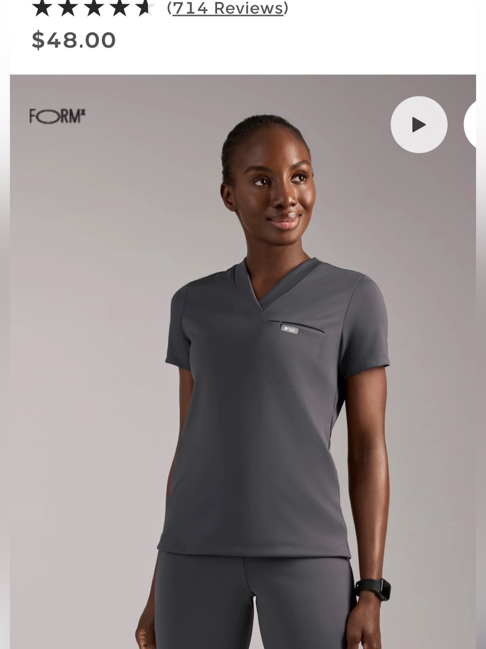 Women’s FIGS Salina High-Rise Wide-Leg Scrub Trouser and Sona V-Neck Top - set - Picture 13 of 13
